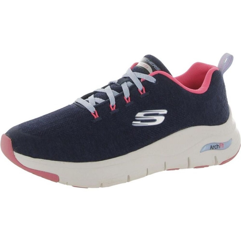 Skechers Women’s Arch Fit-Comfy Wave Navy Casual Sneakers 8.5 Athletic Shoes